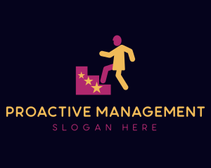 Management - Stairs Leadership Management logo design