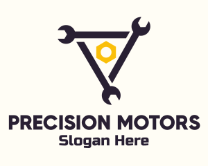 Mechanics - Wrench Mechanic Triangle logo design