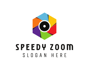 Zoom - Rainbow Shutter Photography logo design