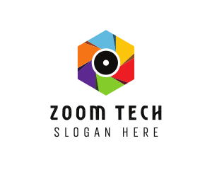 Zoom - Rainbow Shutter Photography logo design