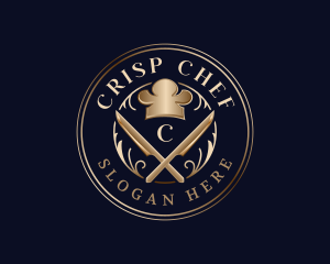 Chef Hat Knife Restaurant logo design