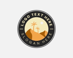 Trekking - Desert Sand Dune logo design