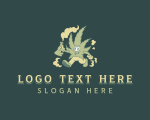 Leaf - Marijuana Weed Bong logo design