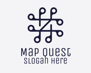 Maps - Hashtag Location Pin logo design