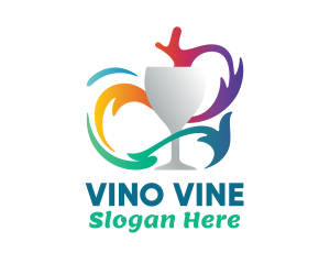 Wine - Colorful Wine Winery logo design