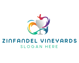 Colorful Wine Winery  logo design