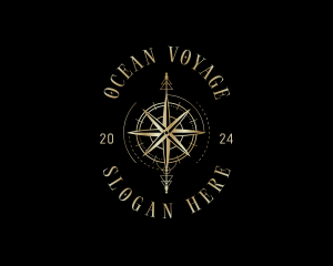 Compass Direction Navigation logo design