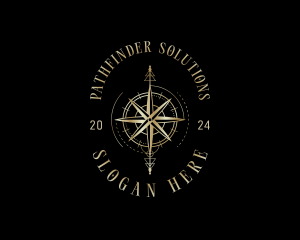 Compass Direction Navigation logo design
