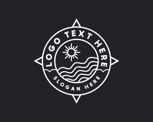Sun Beach Compass Logo