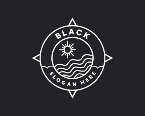 Exploration - Sun Beach Compass logo design