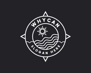 Tropical - Sun Beach Compass logo design