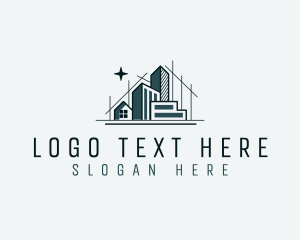Contractor - Urban Structure Blueprint Architect logo design