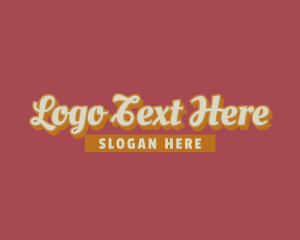 Typography - Cursive Retro Business logo design