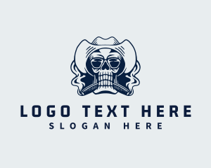 Smoke - Smoking Skull Clothing logo design