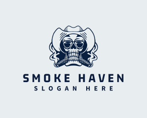 Smoke - Smoking Skull Clothing logo design
