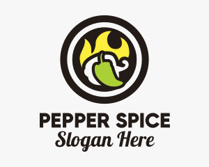 Pepper - Flaming Hot Pepper logo design