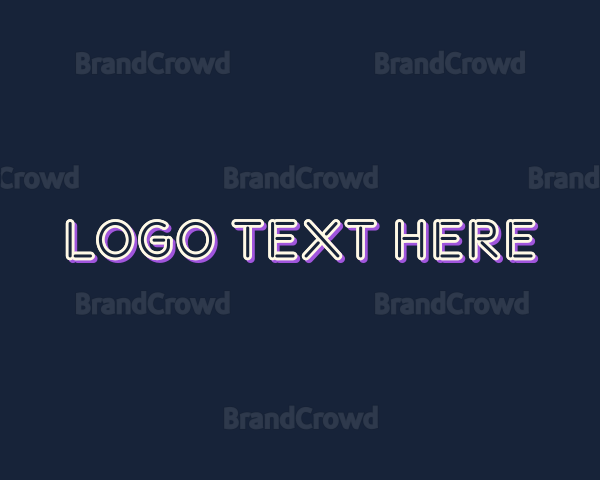 Neon Wordmark Text Logo