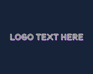 Startup - Neon Wordmark Text logo design