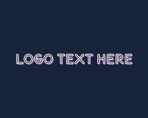 Neon Wordmark Text  Logo