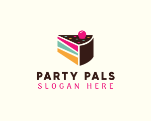 Birthday - Layer Cake Slice logo design