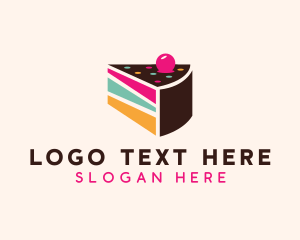 Cake - Cherry Cake Dessert logo design