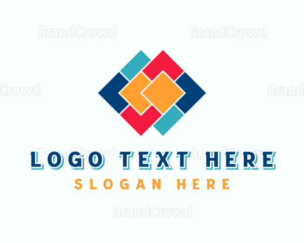 Flooring Tiles Interior Design Logo