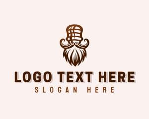 Grooming - Mustache Shaving Brush logo design