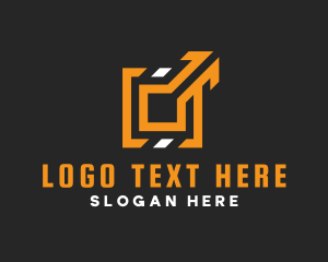 Upload - Tech Arrow Letter O logo design