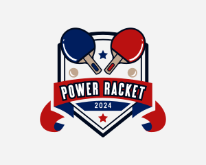 Racket - Table Tennis League logo design