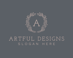 Elegant Natural Wreath logo design