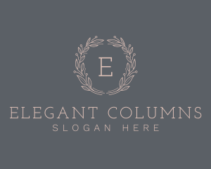 Elegant Natural Wreath logo design