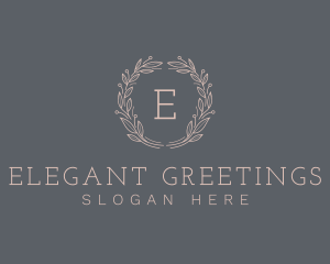 Elegant Natural Wreath logo design