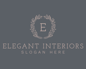 Elegant Natural Wreath logo design