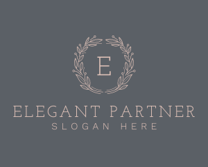 Elegant Natural Wreath logo design