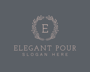 Elegant Natural Wreath logo design