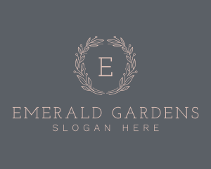 Elegant Natural Wreath logo design