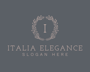 Elegant Natural Wreath logo design