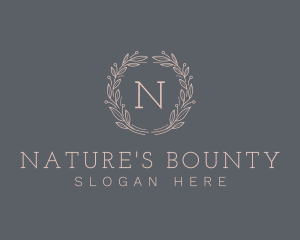 Elegant Natural Wreath logo design