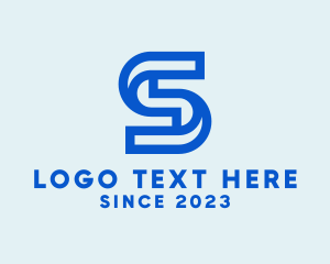 Typography - Modern Outline Letter S Company logo design