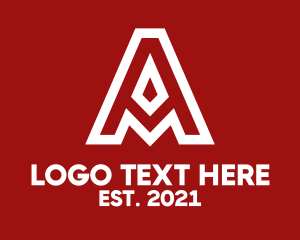 White - Generic Modern Letter A logo design