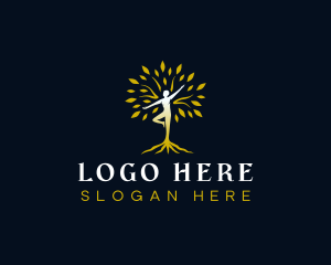 Therapist - Human Tree Wellness logo design