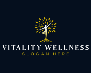 Human Tree Wellness logo design