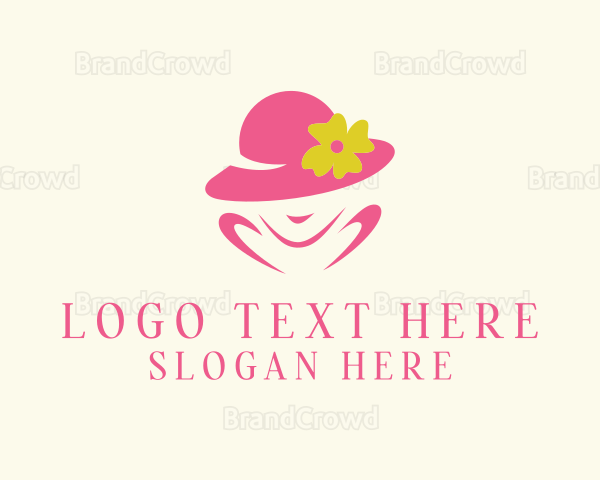 Women Fashion Flower Hat Logo