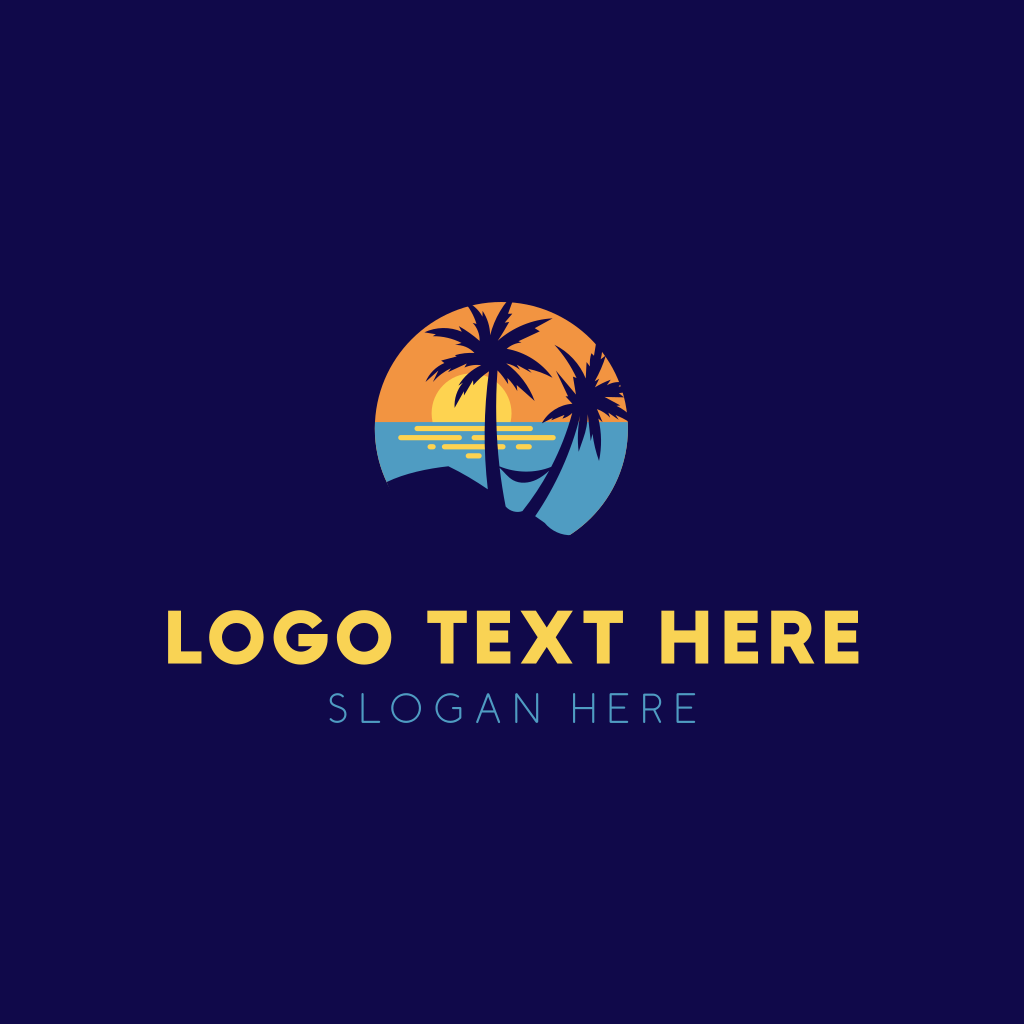 Relaxing Beach Sunset Logo | BrandCrowd Logo Maker