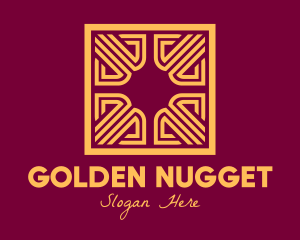 Golden Intricate Maze logo design