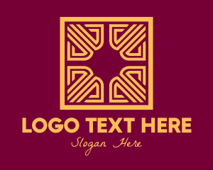 Relic - Golden Intricate Maze logo design