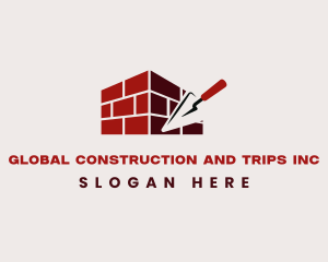 Masonry Trowel Bricks Logo