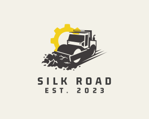 Road Roller Machine logo design