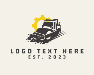 Industrial - Road Roller Machine logo design