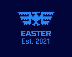 Wing - Tech Pixel Bird logo design